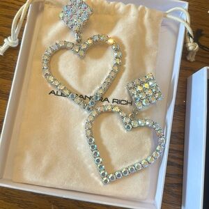 Alessandra Rich Heart Earrings